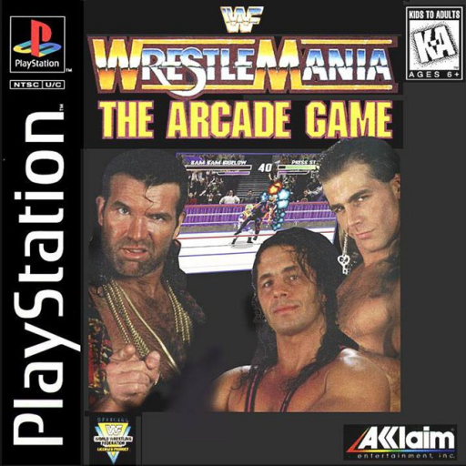 WWF Wrestlemania The Arcade Game box art for Playstation